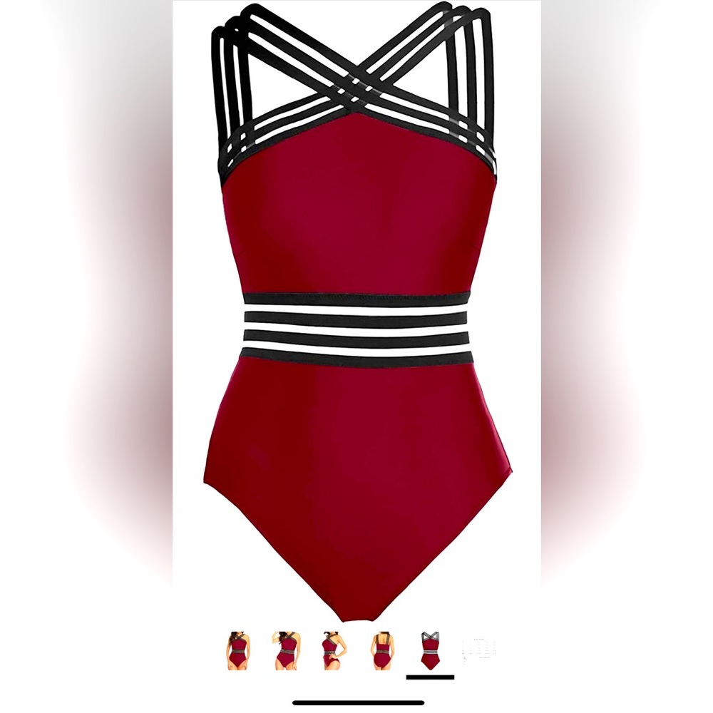 New one piece criss cross bathing suit from Tempt Me